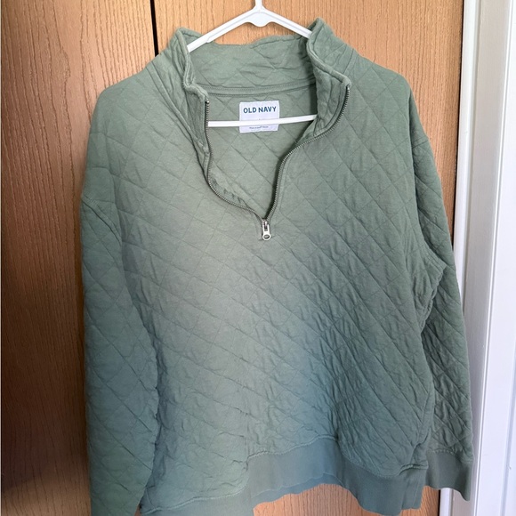 Old Navy Sage Quilted Half-Zip Sweater - Picture 1 of 1